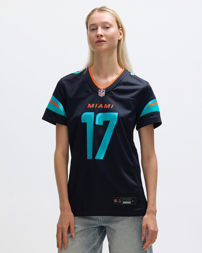 Jaylen Waddle Miami Dolphins Rivalries Collection Women’s Nike NFL Game Jersey 1