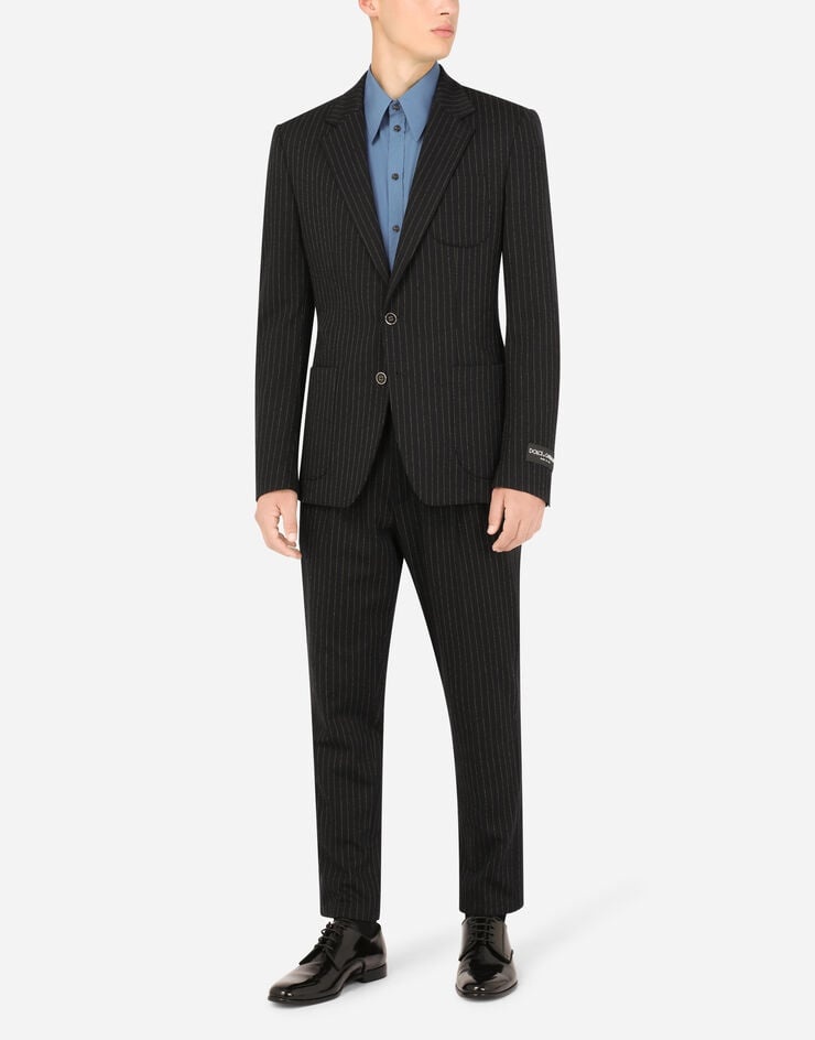 Pinstripe stretch jersey jacket - 6