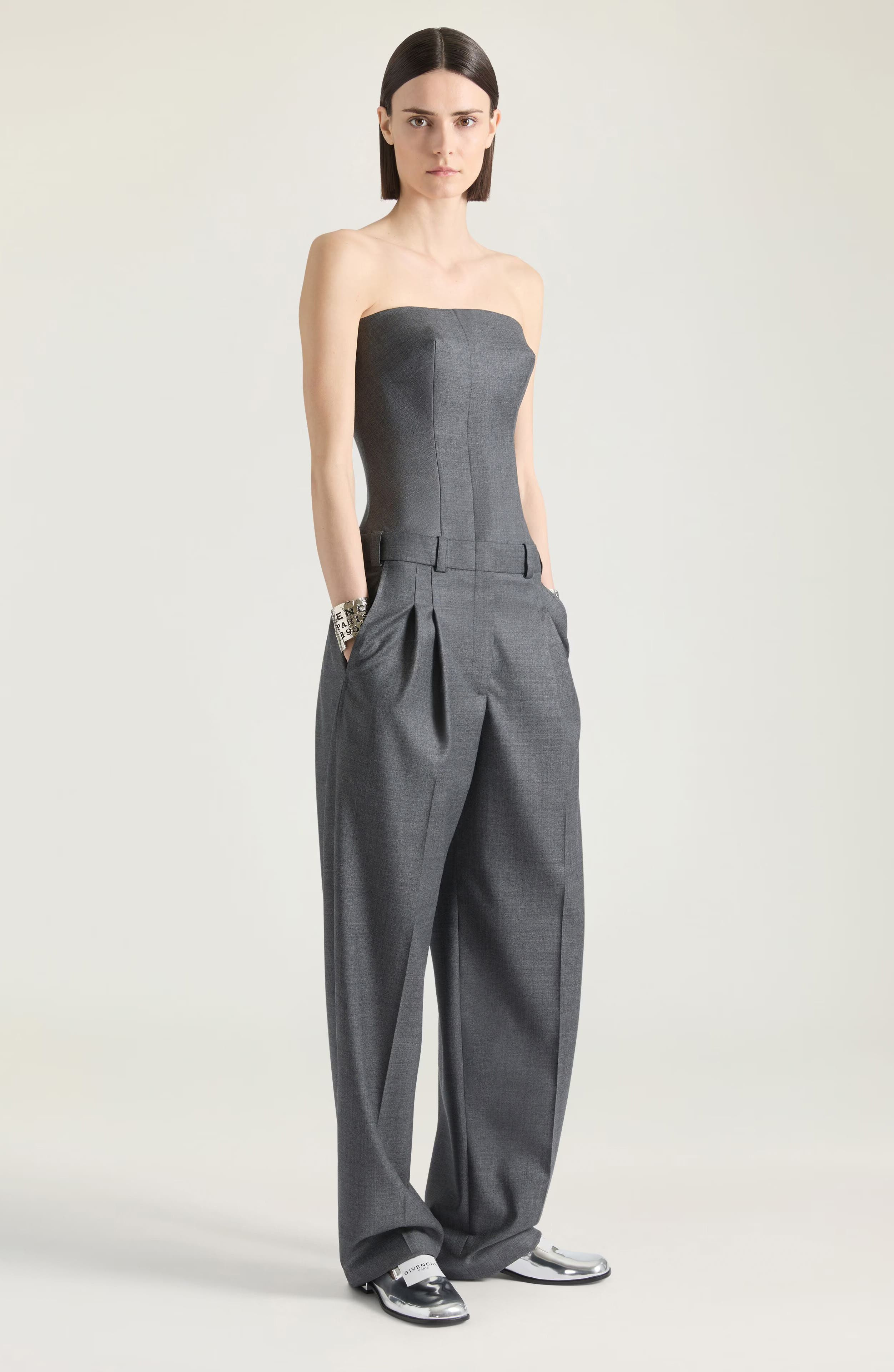 Givenchy Logo Venetian Loafer in Silvery Grey at Nordstrom - 2