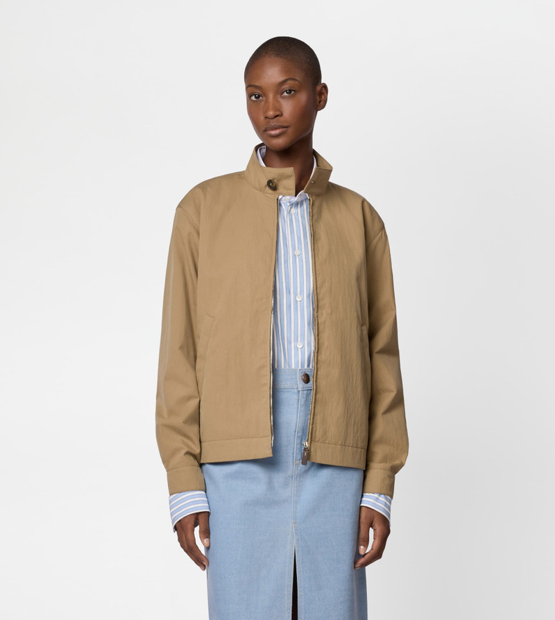Tod's BOMBER JACKET IN TECHNICAL COTTON - BROWN outlook