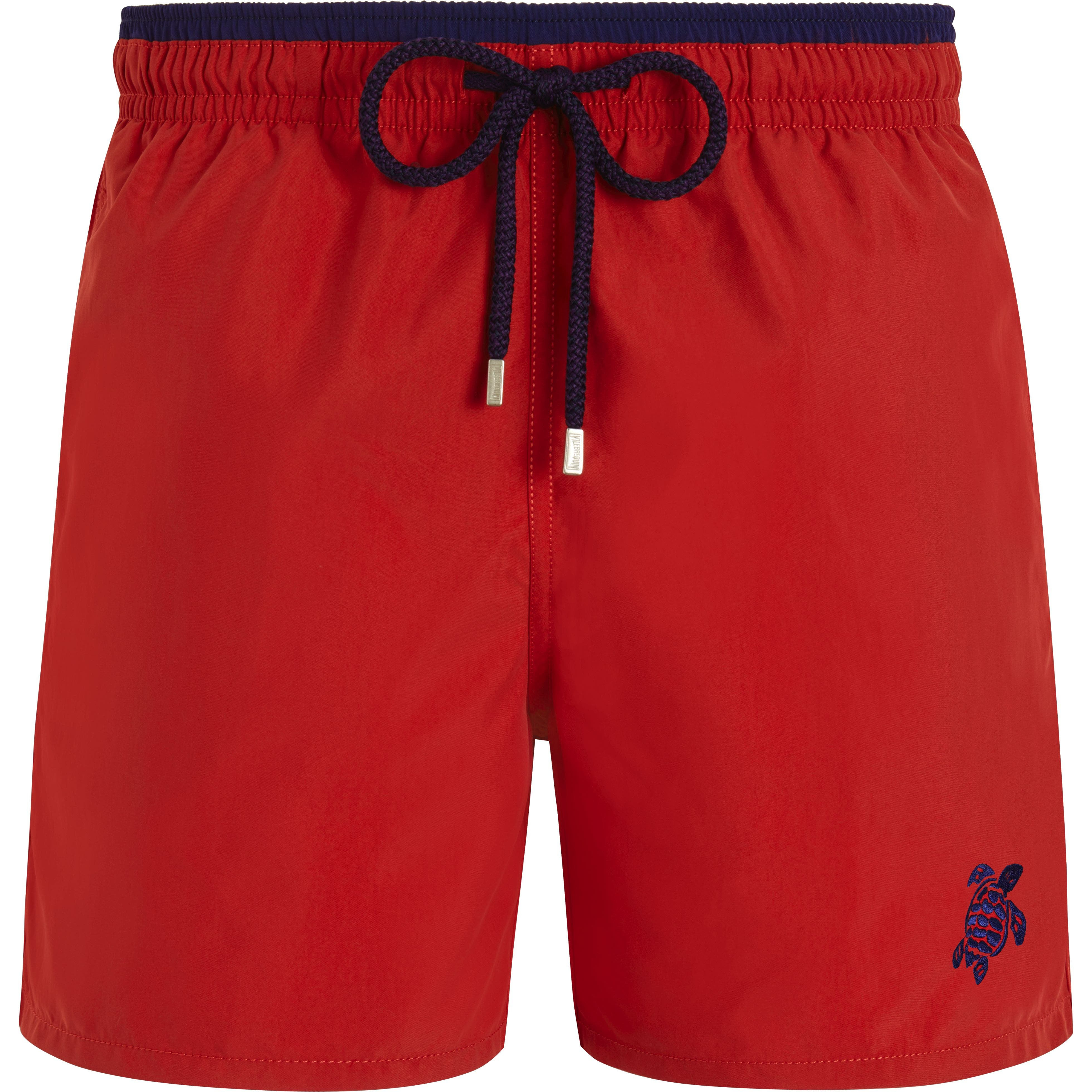Vilebrequin Men's Solid Bicolor Swim Shorts in Brique at Nordstrom - 3