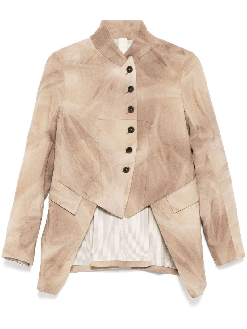 distressed off-centre blazer 1