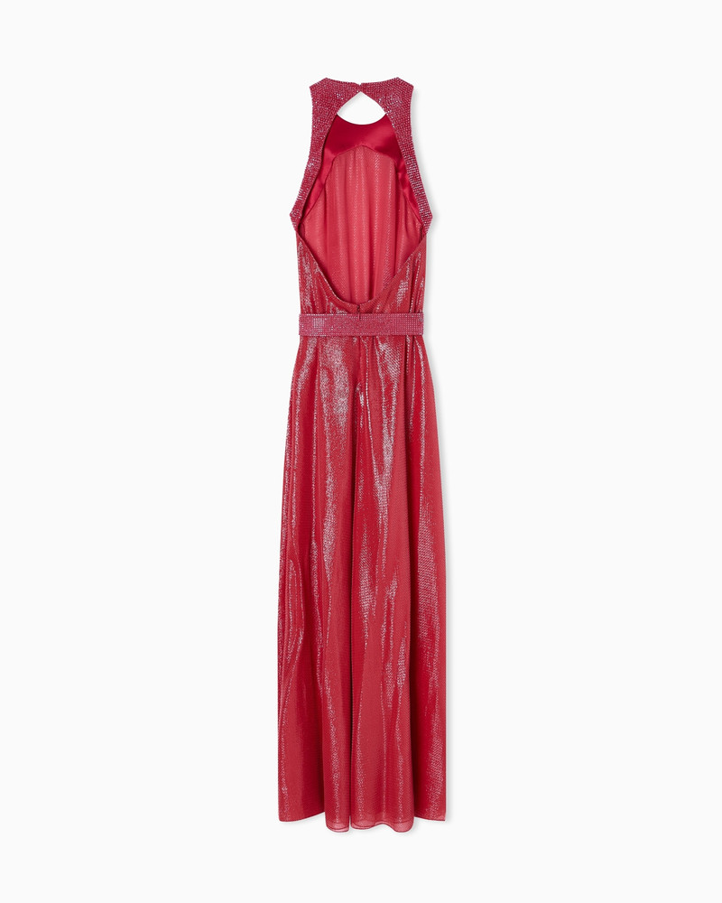 LONG DRESS IN A SILK BLEND WITH RHINESTONE DETAILS 2