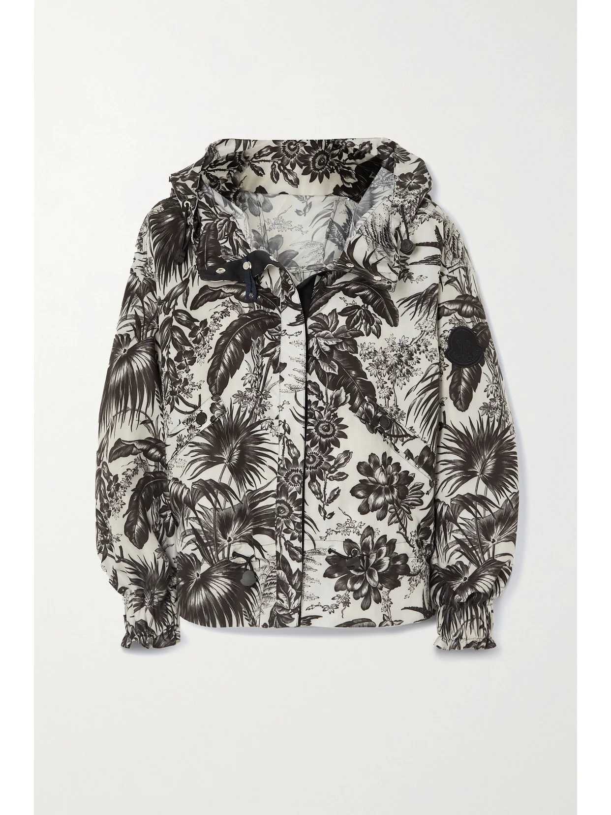 Albireo Hooded Floral-print Shell Jacket - 1