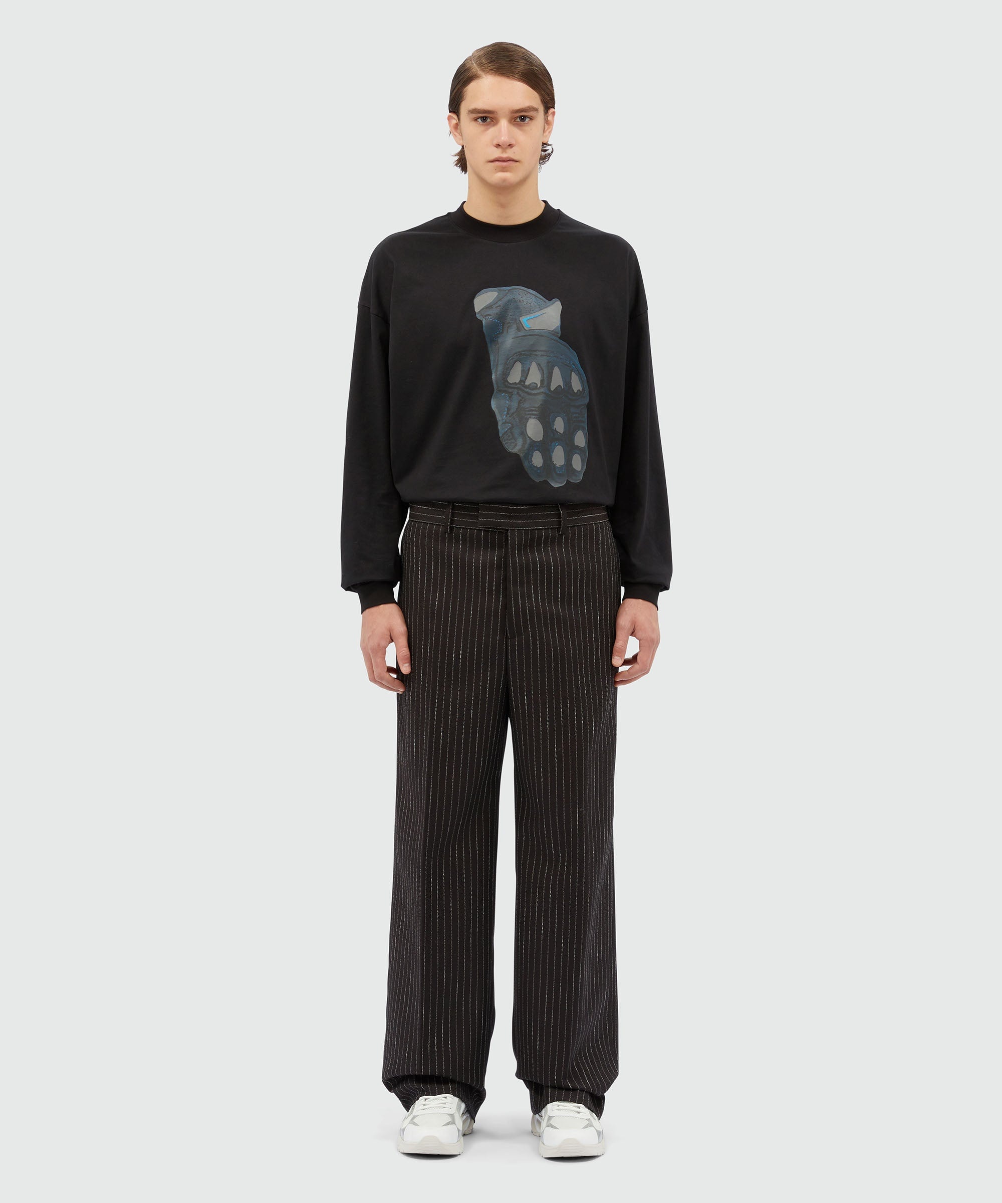 Pinstripe wool trousers - 2