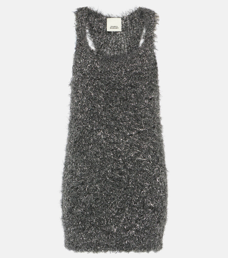 Windy metallic-knit minidress - 1