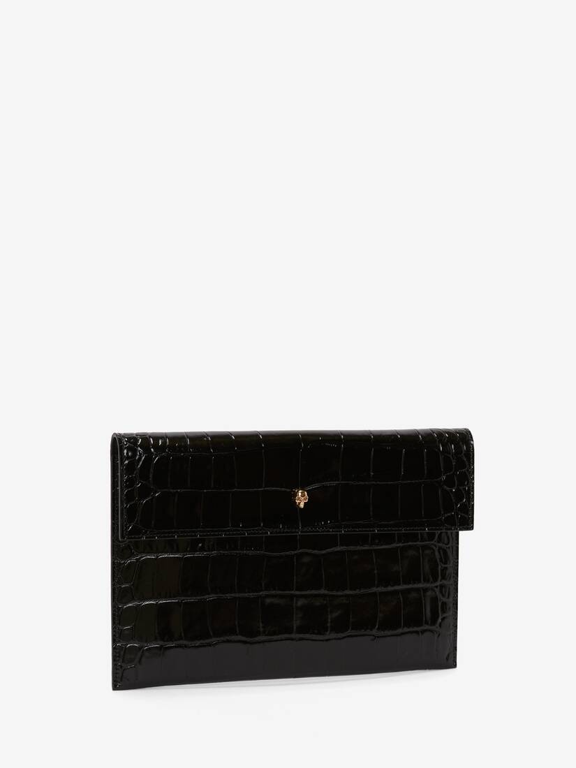 Women's Skull Clutch in Black - 2