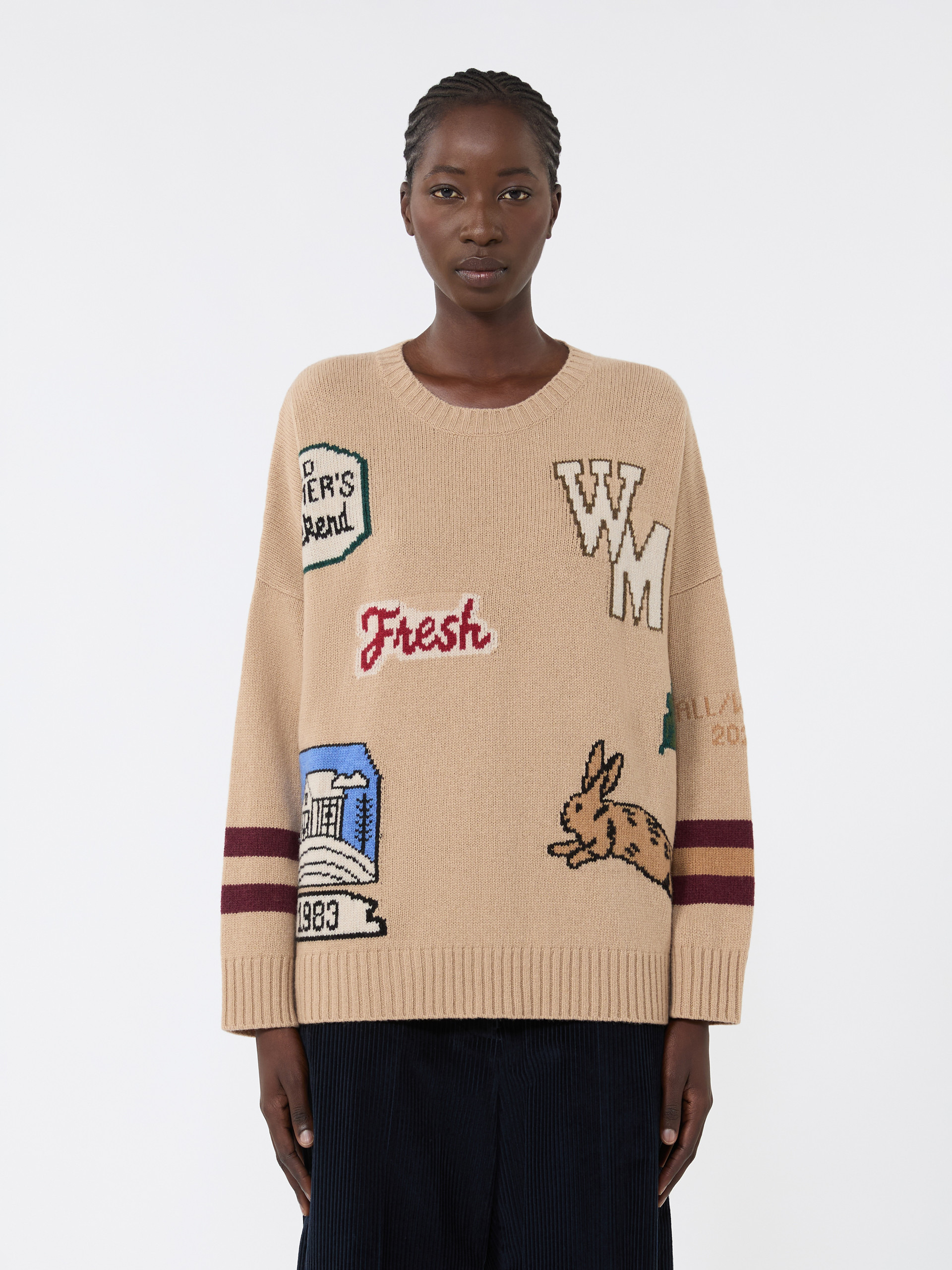 PAVIDI Wool knit oversized jumper - 3