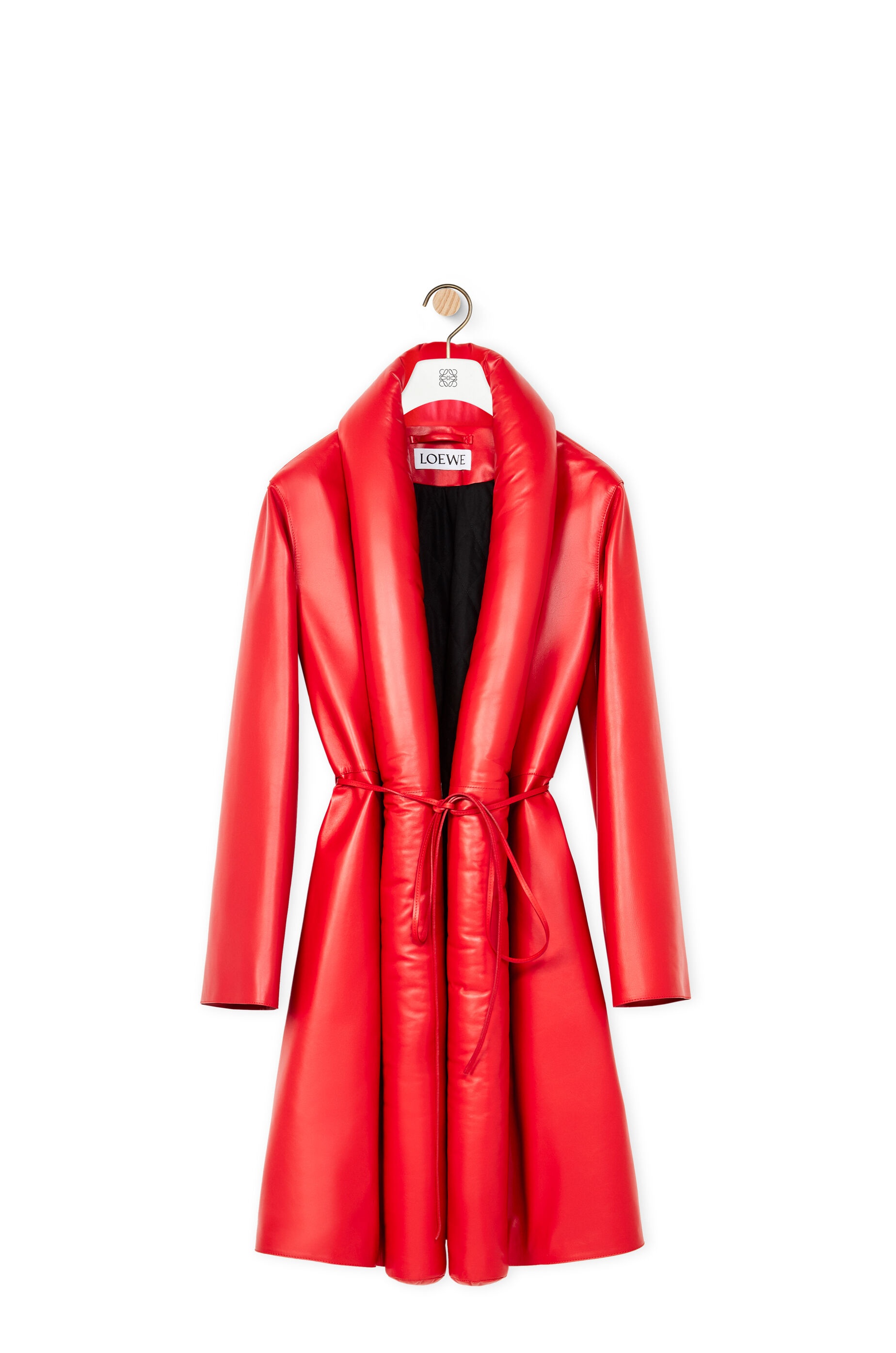 Belted coat in nappa - 1