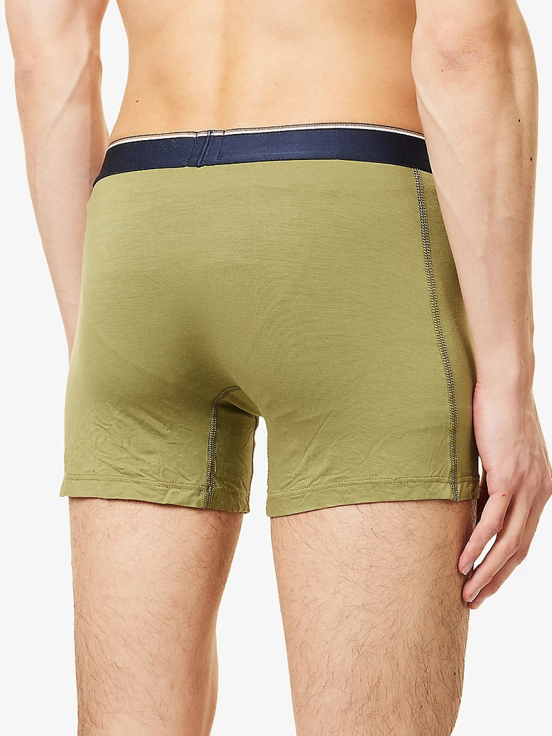 BOSS Branded-Waistband Three-Pack Bamboo Jersey Boxer Briefs outlook