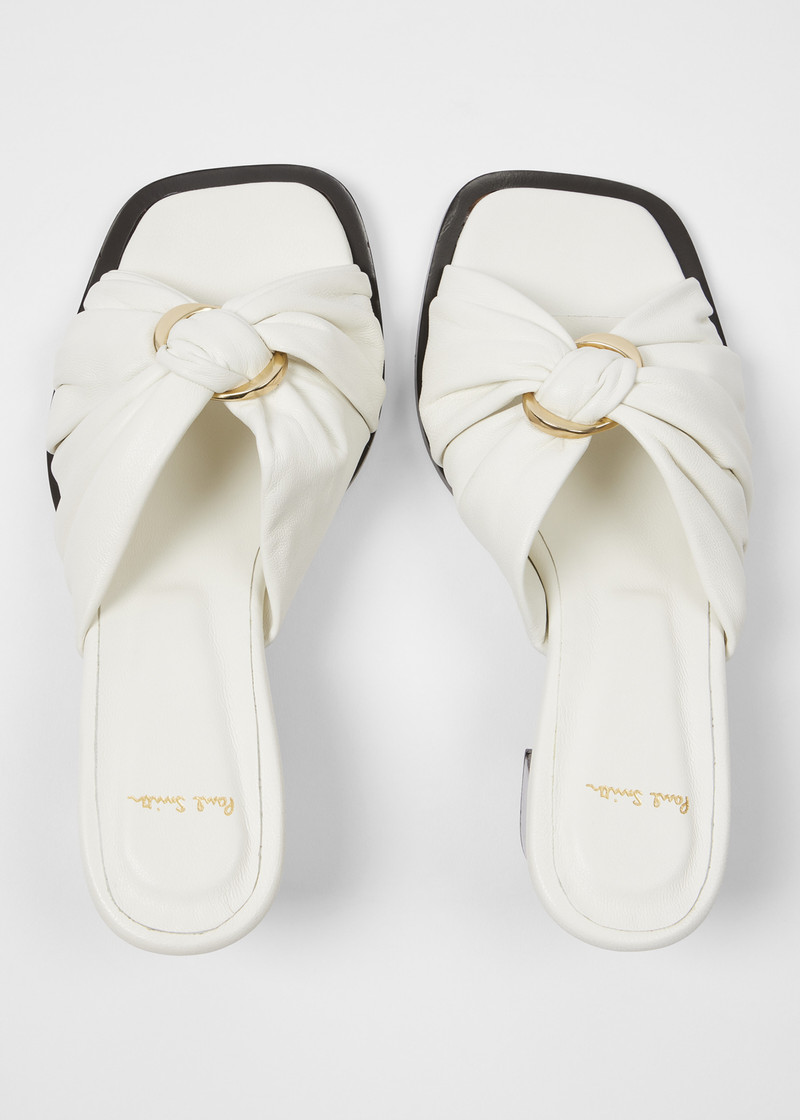 Paul Smith Women's Ecru 'Monivae' Leather Heels outlook