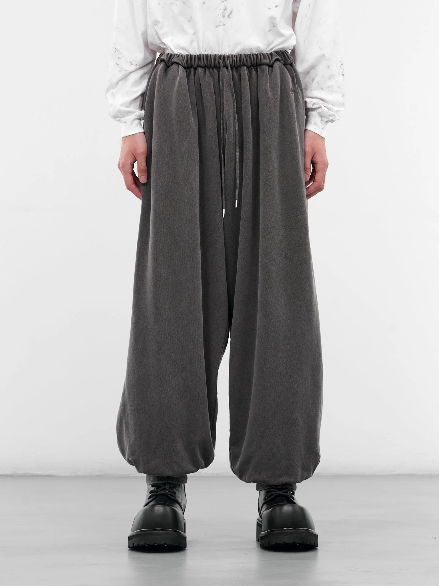 Black Wash Baggy Joggers - 1