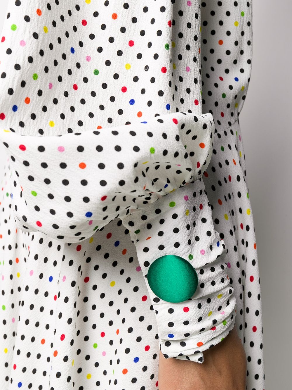 polka dot tie neck dress - 5