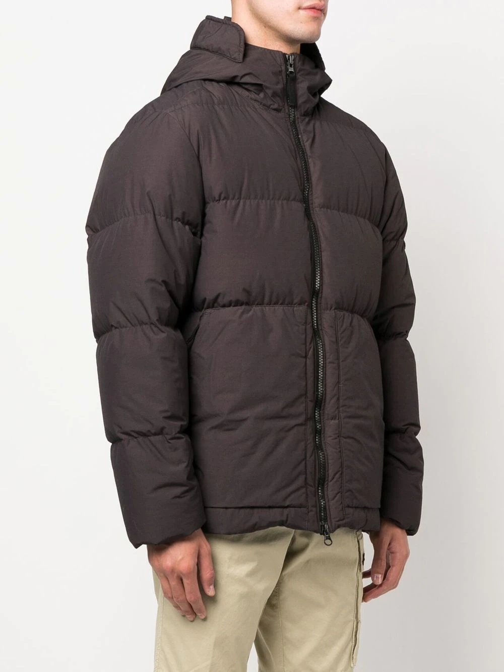 Compass-badge hooded puffer jacket - 3