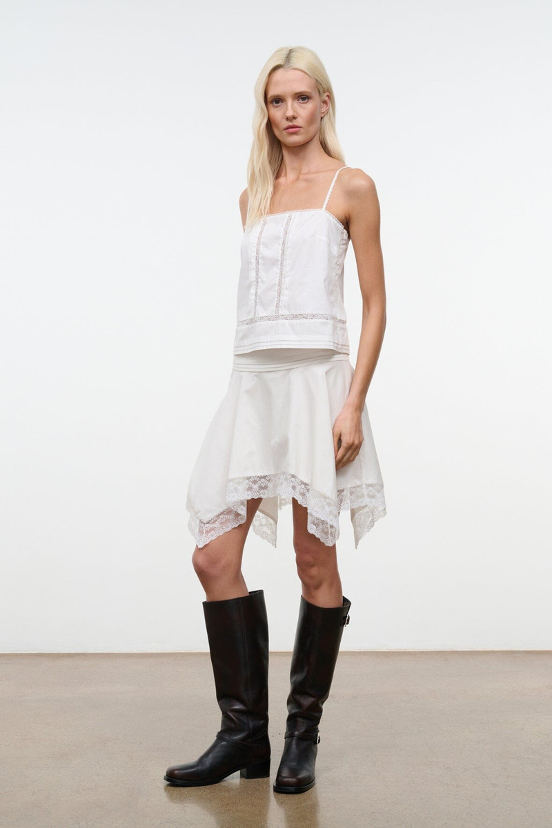 STAUD LAYLA SKIRT IVORY 5