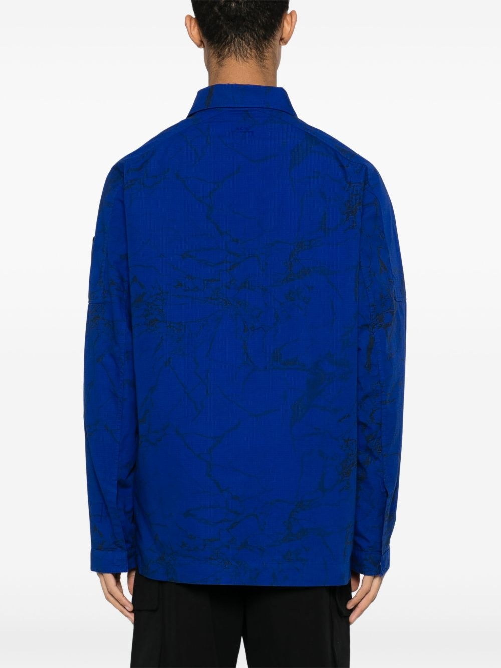 overdye "Volt Blue" zip overshirt - 4