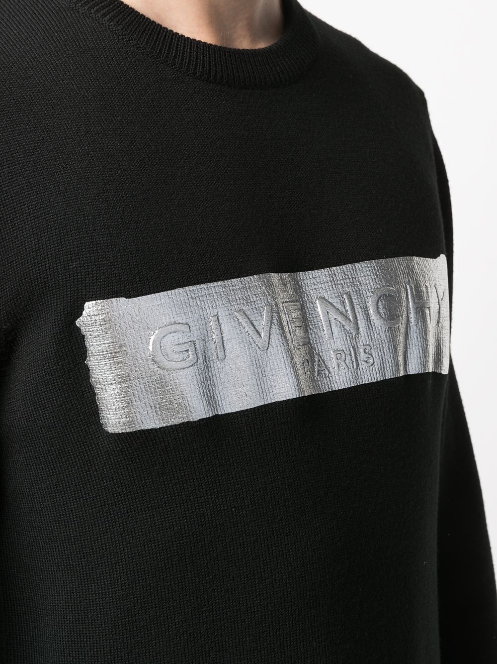 metallic logo-print jumper - 5