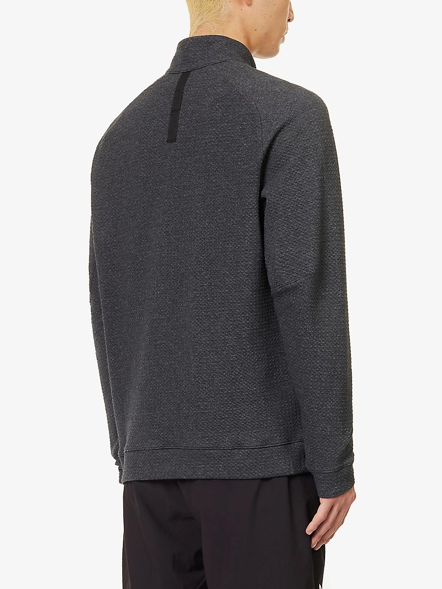 Half-zip regular-fit stretch cotton-blend sweatshirt - 4