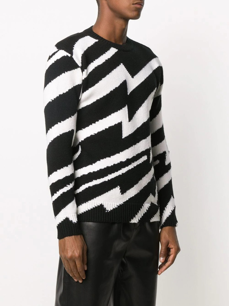 zigzag intarsia-knit 점퍼 4