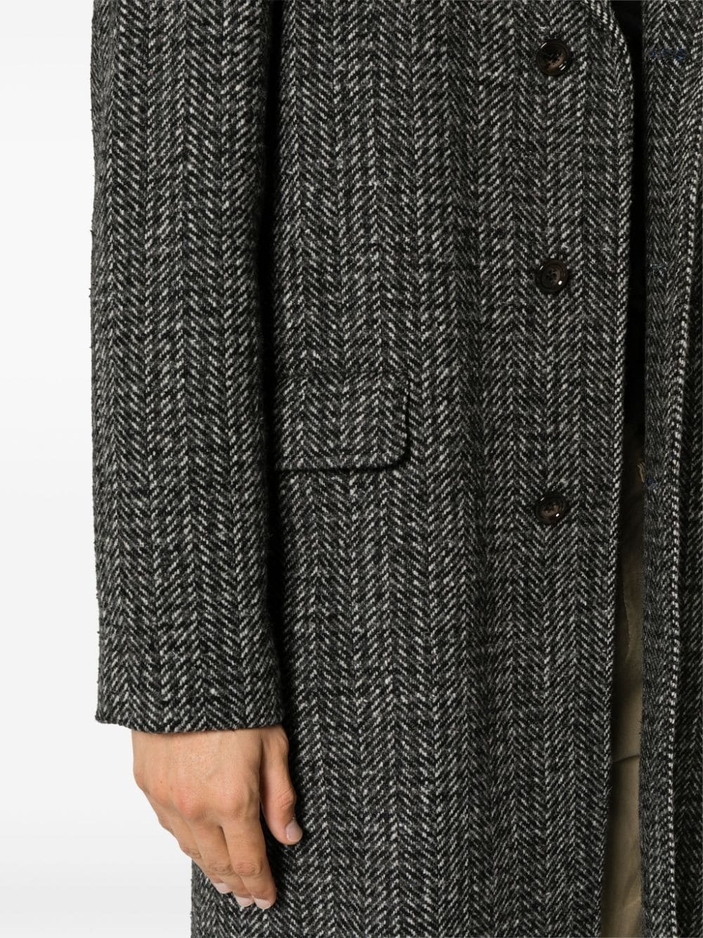 Franz single-breasted bouclé coat - 5