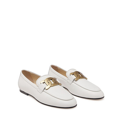Tod's white leather loafers outlook