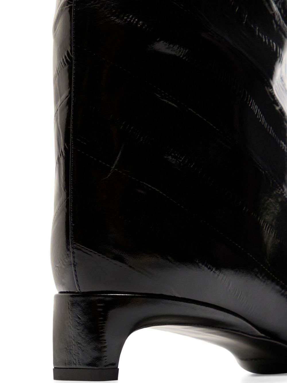 35mm Joan eel-effect leather beveled-toe boots - 2