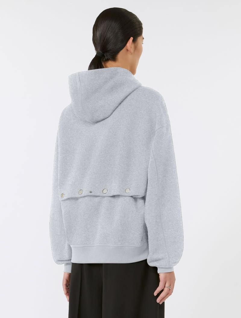 Sweatshirt with detachable hem detail - medium grey 4