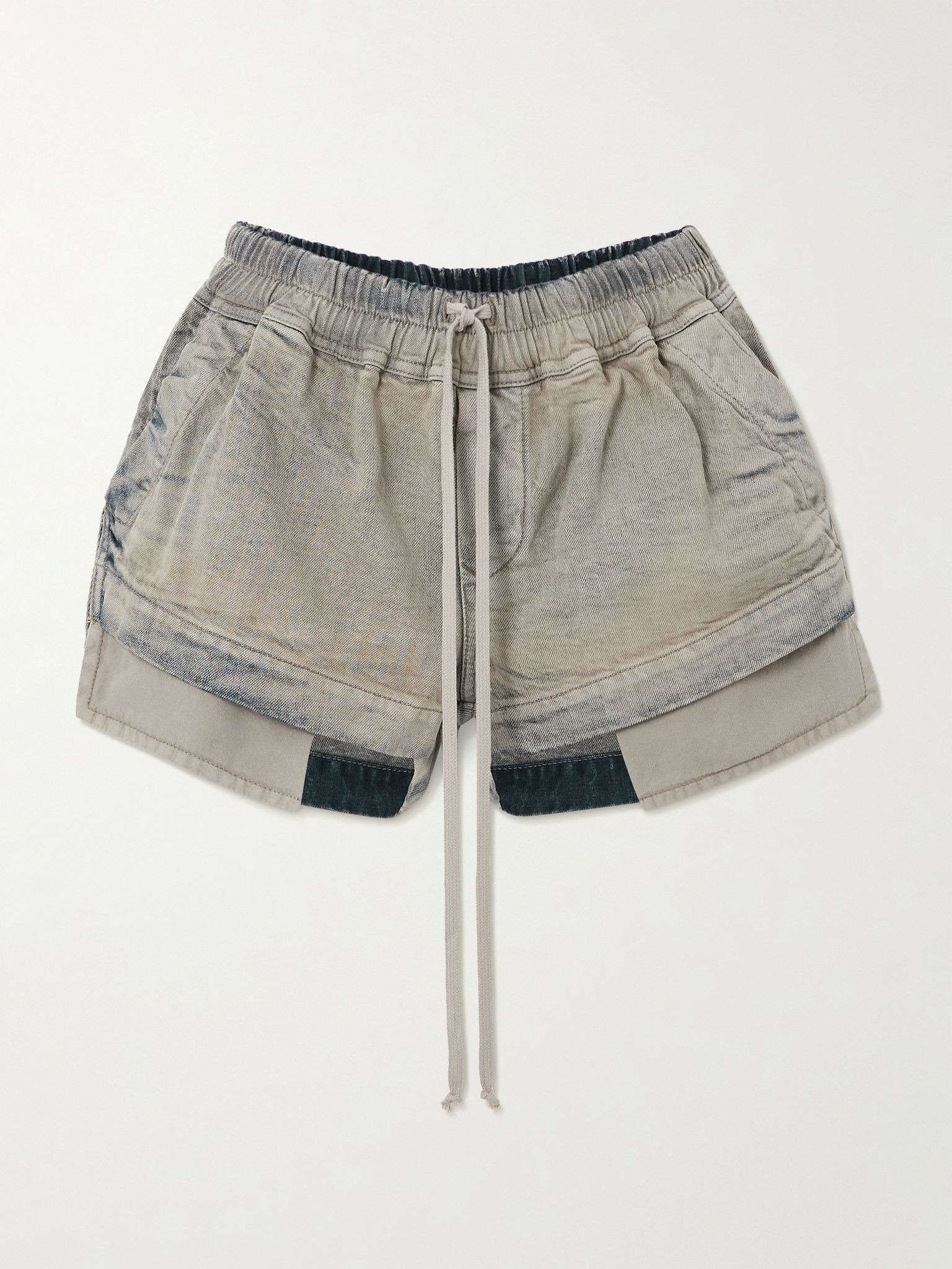 Layered denim shorts Light denim - 1