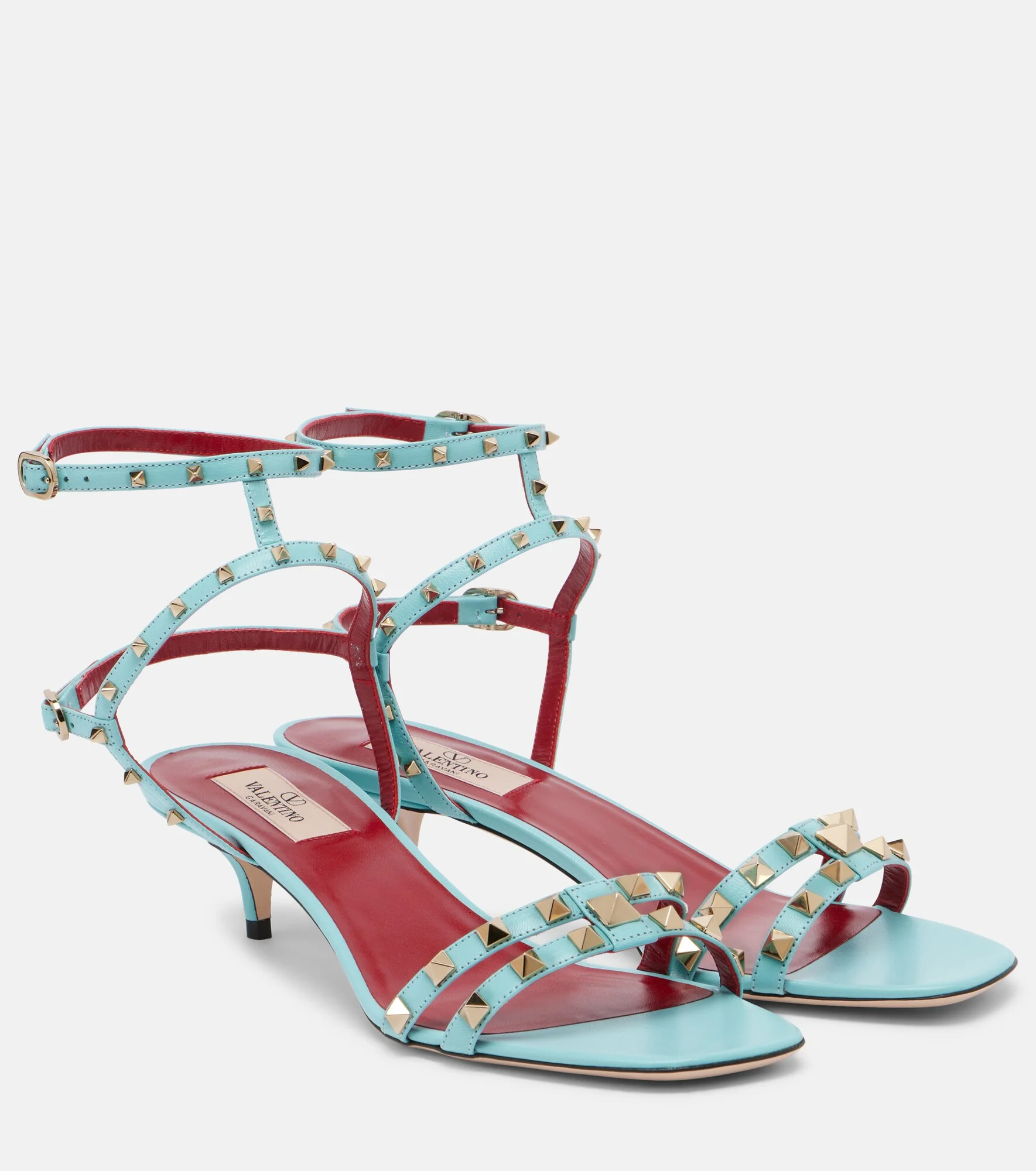 Rockstud leather sandals - 1