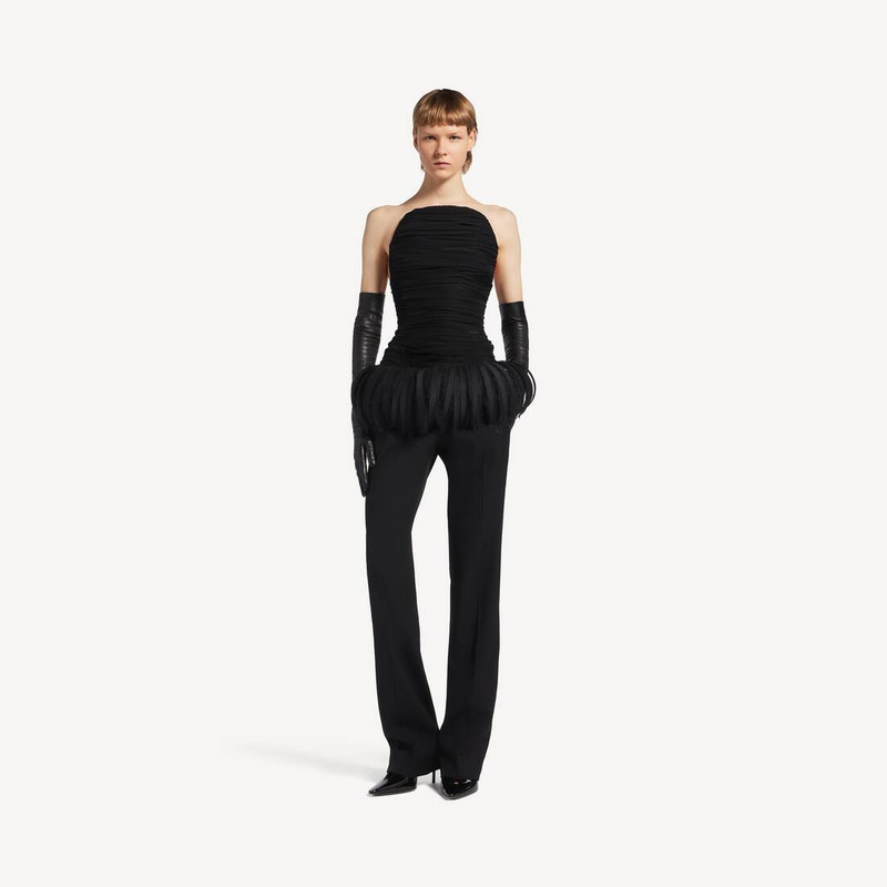 BALENCIAGA Women's Fitted Bustier Top in Black outlook