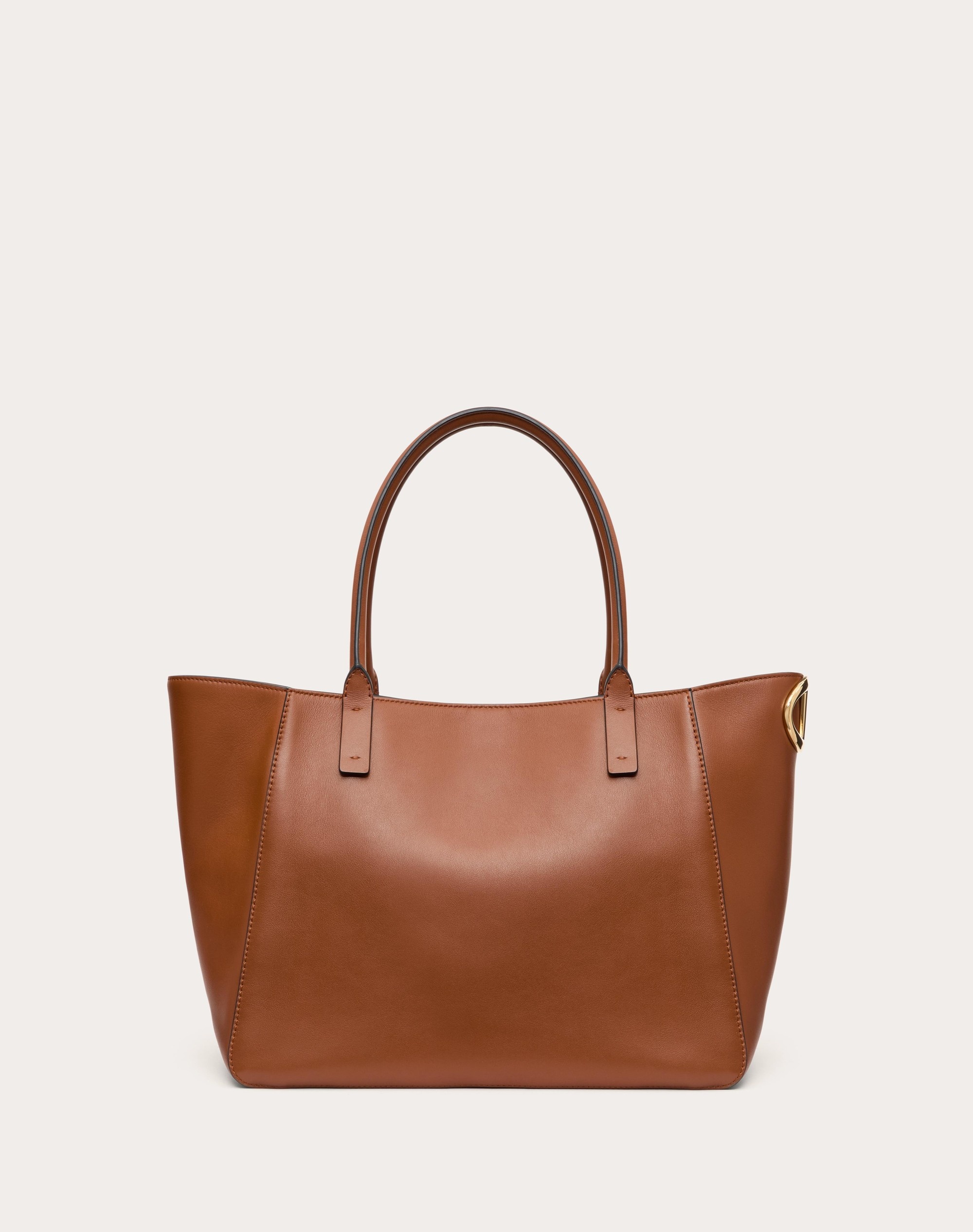 VLOGO SIDE SHOPPING BAG IN NAPPA CALFSKIN - 4