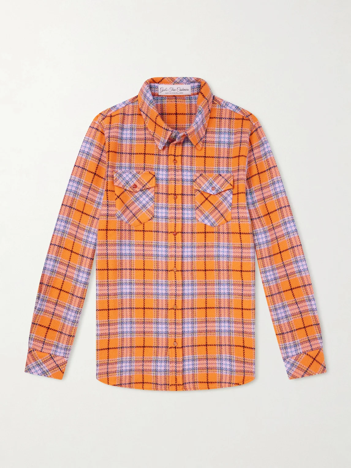Midnight Sun Checked Cashmere Shirt - 1