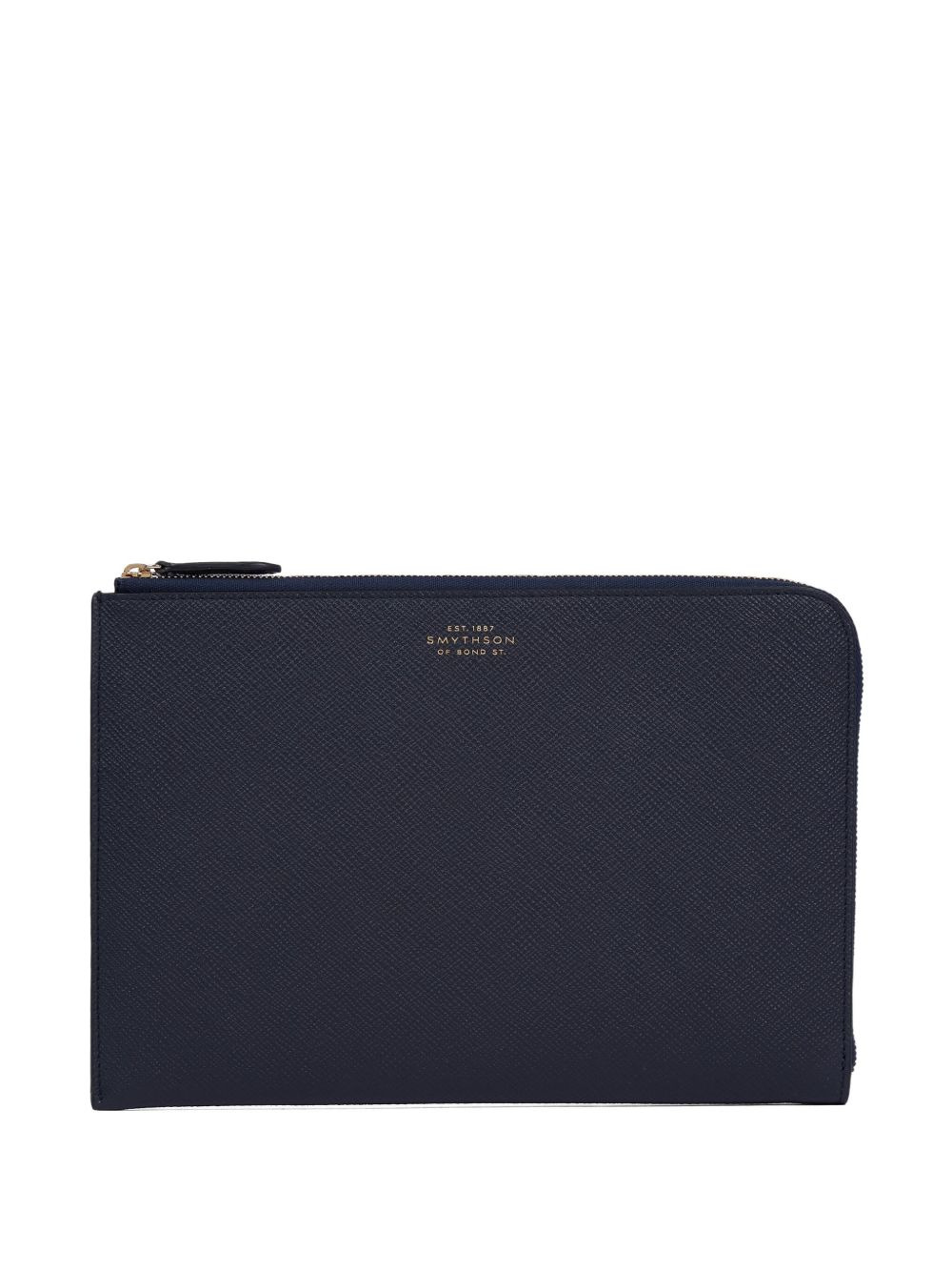zip-fastening leather pouch - 1