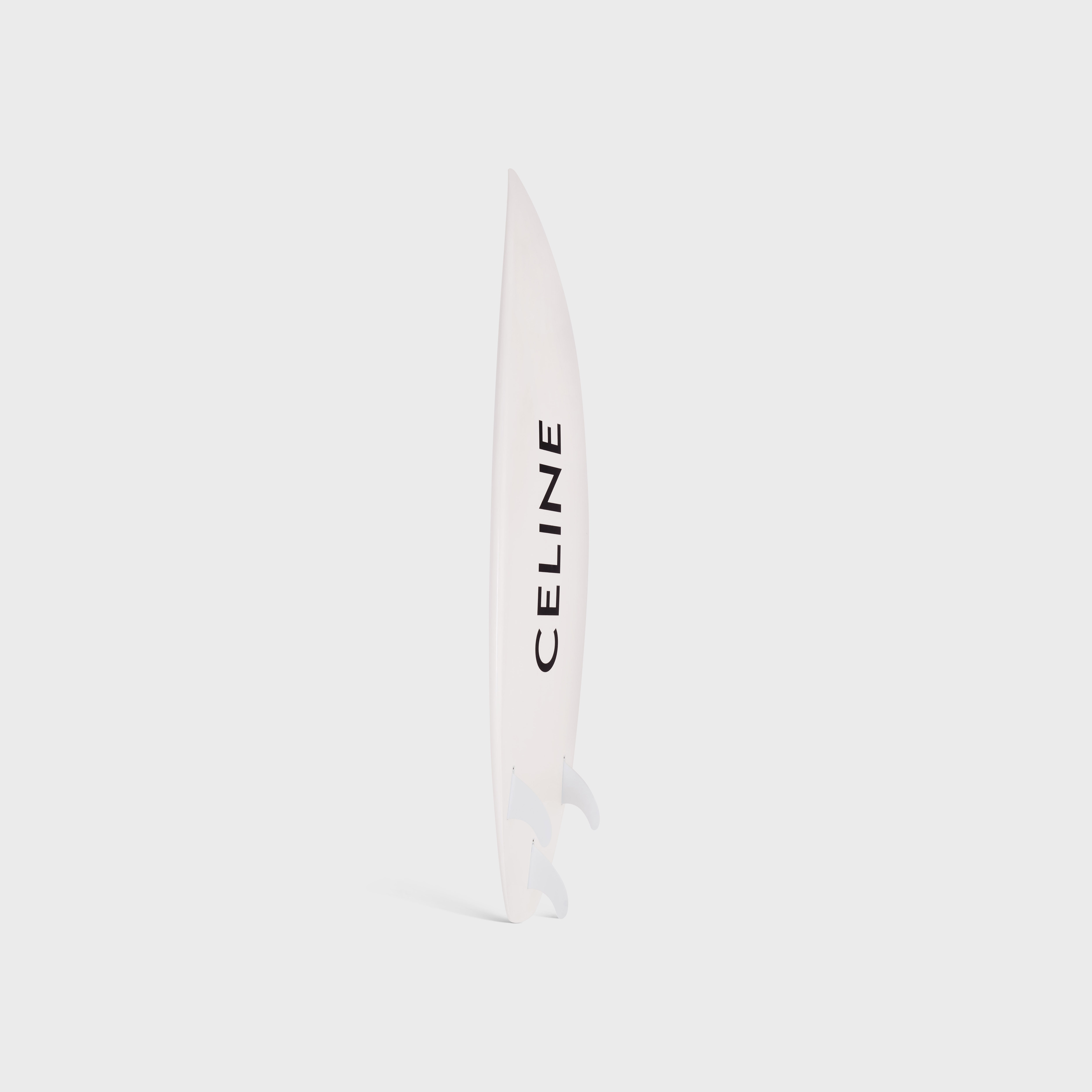 WHITE SHORTBOARD WITH CELINE BLACK LOGO IN RESIN AND FIBERGLASS - 2