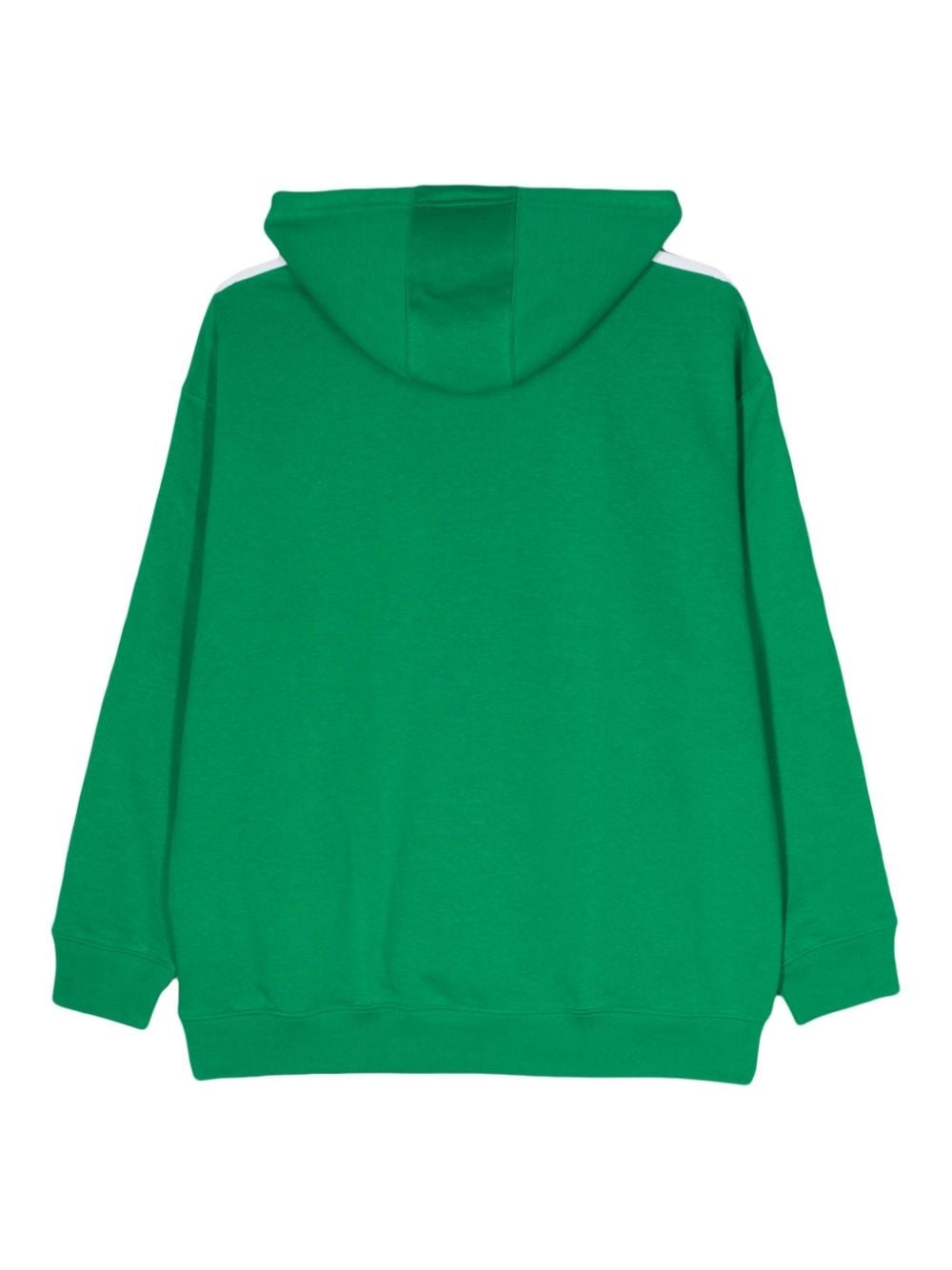 logo-embroidered drop shoulder hoodie - 2