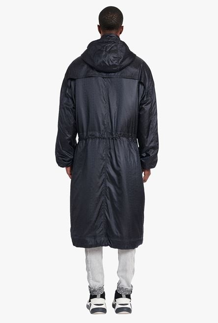 Oversized nylon parka with black Balmain monogram - 3