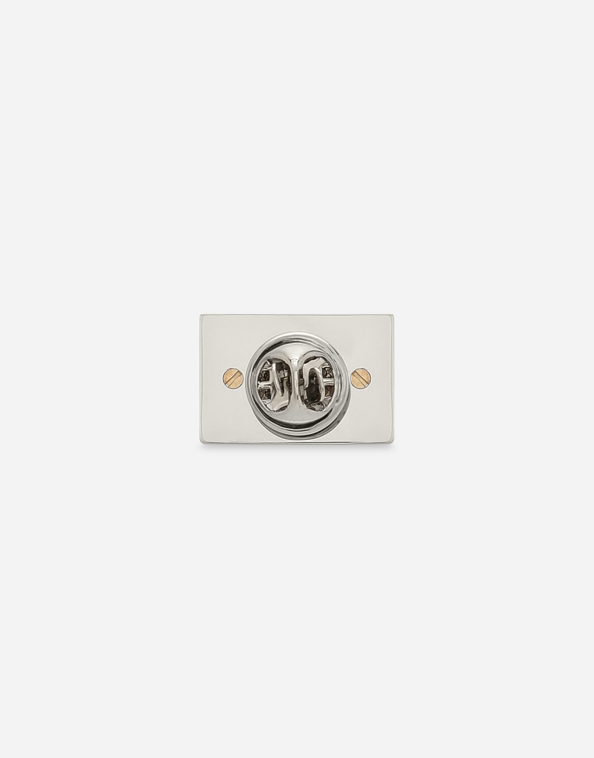 Logo tag pins brooch - 3