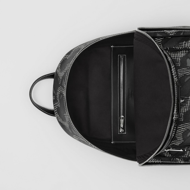 Monogram Print E-canvas Backpack 6