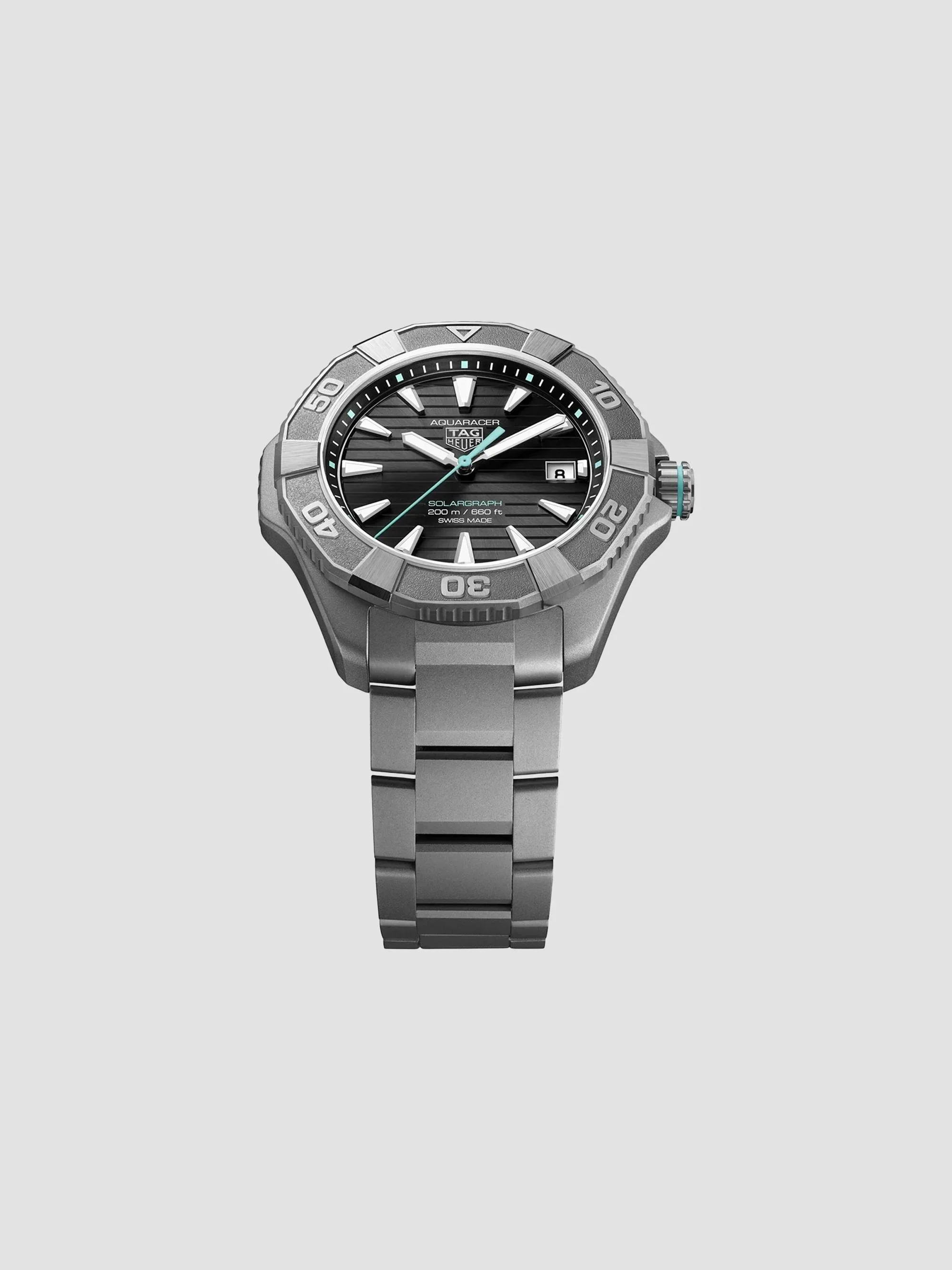 Women's Aquaracer Solargraph Titanium Bracelet Watch/40MM - Black - 1