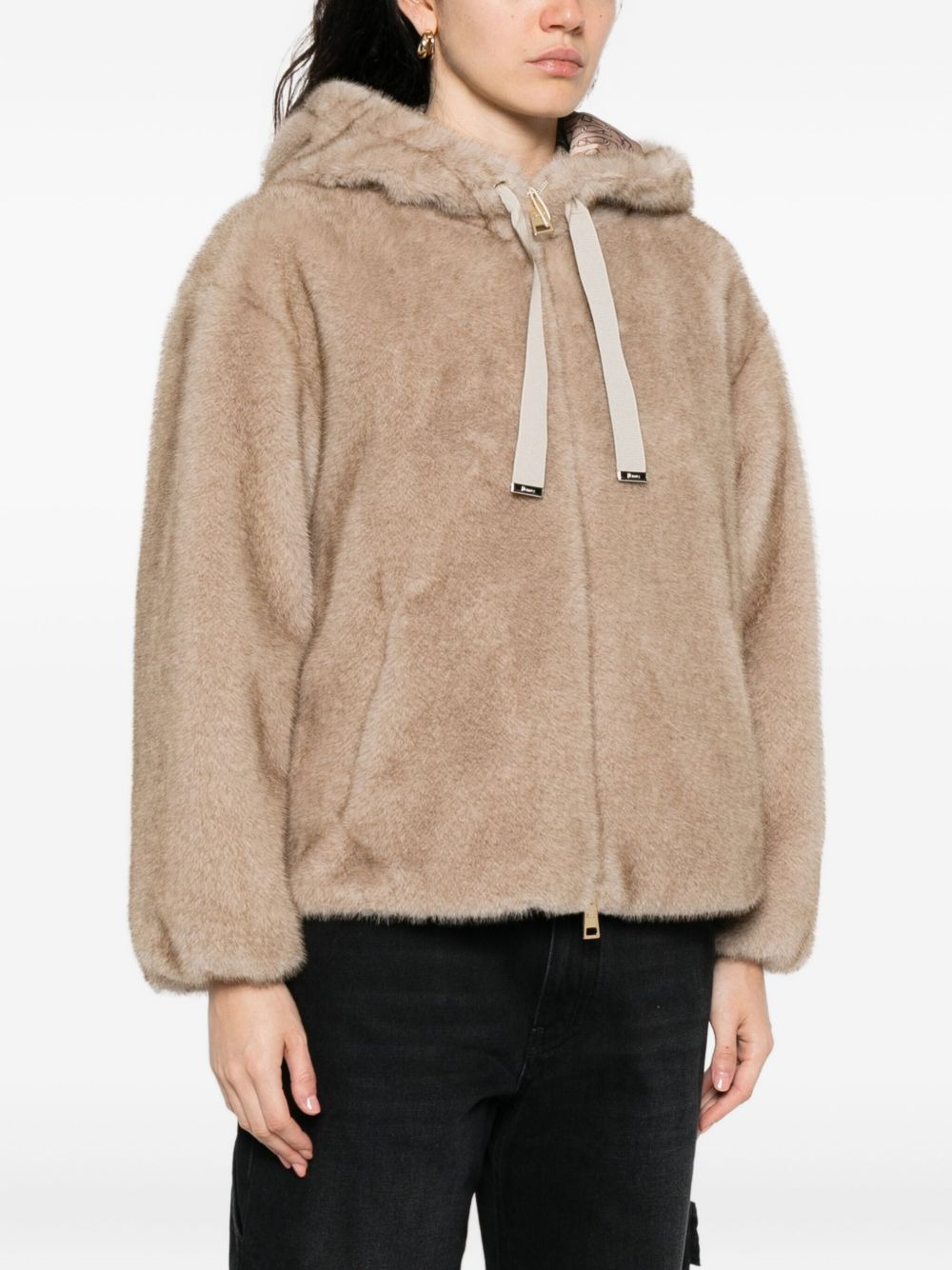 hooded zip-up jacket - 3