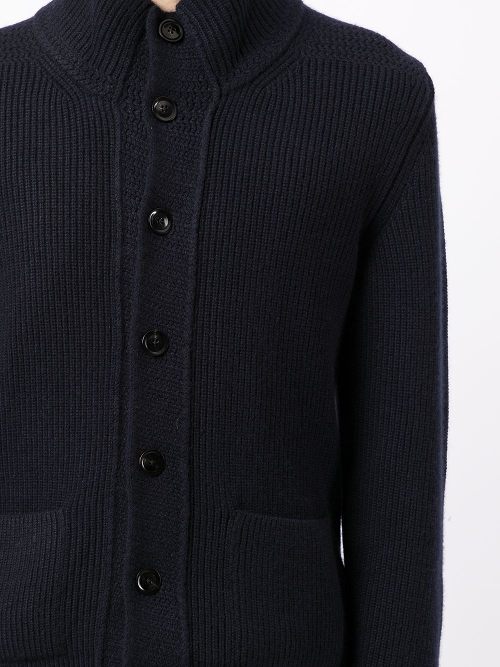 ribbed cashmere cardigan - 5