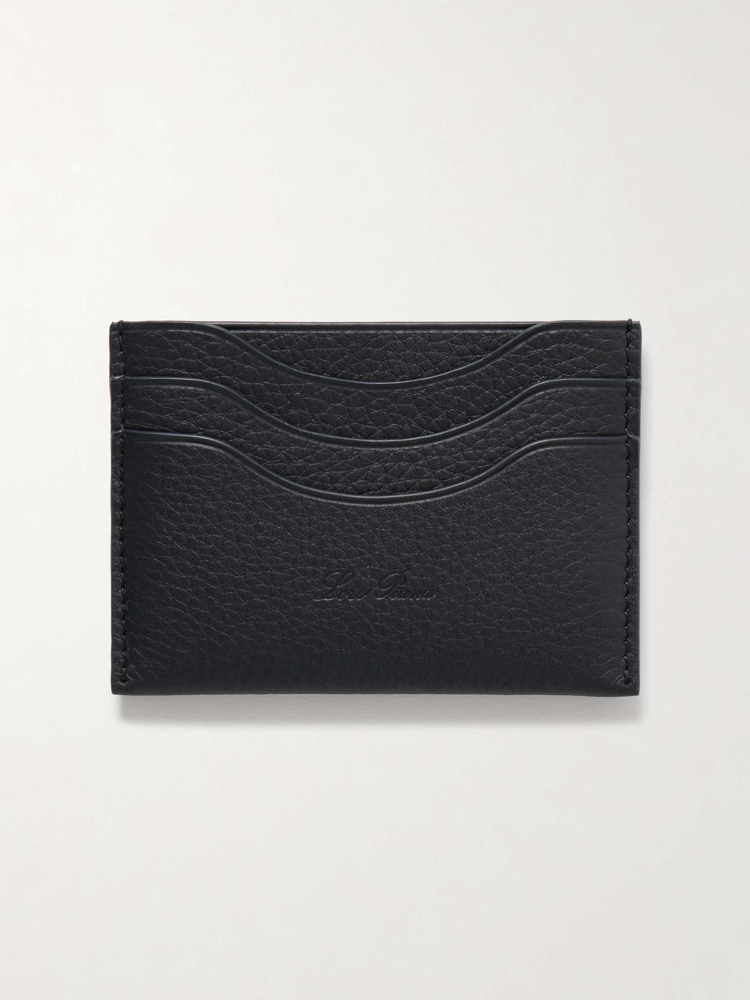 Logo-Debossed Full-Grain Leather Cardholder - 1