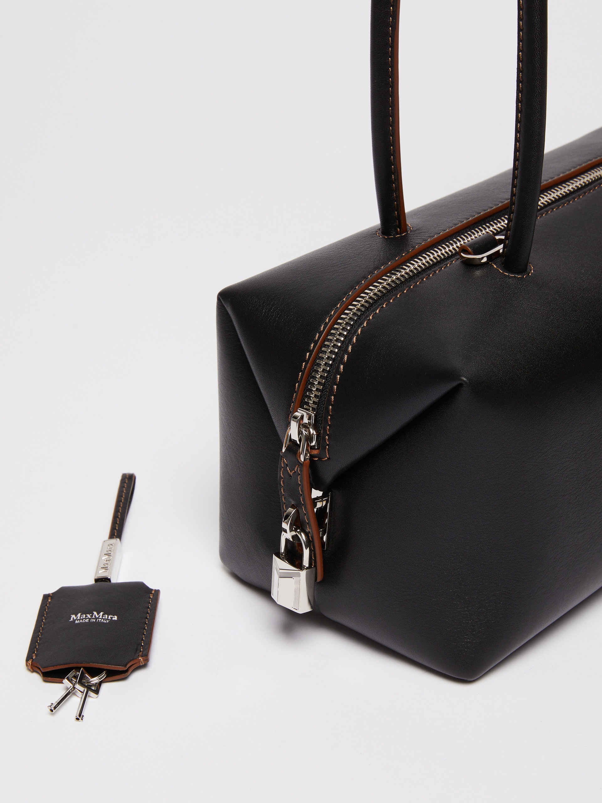 HOLDALLSTRING Natural leather bowler bag - 4