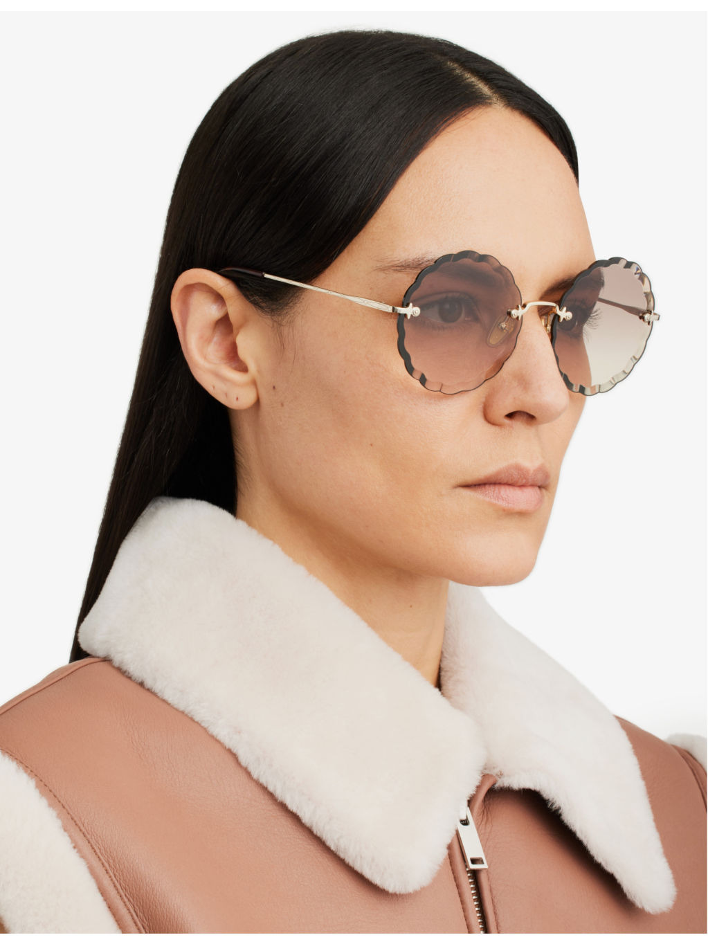 CH0047S metal scalloped round-frame sunglasses - 2