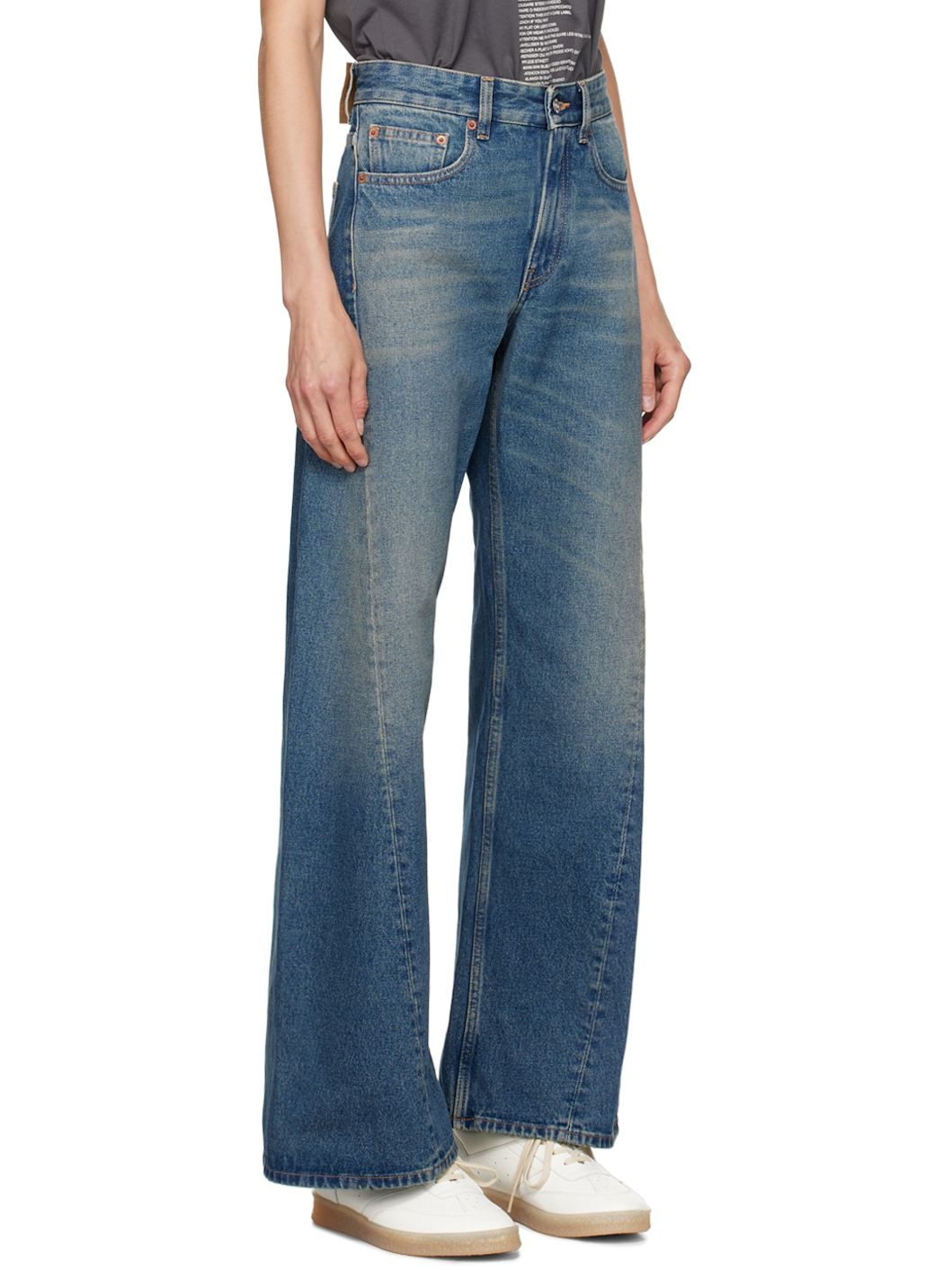 Blue Twisted Outseam Jeans - 2