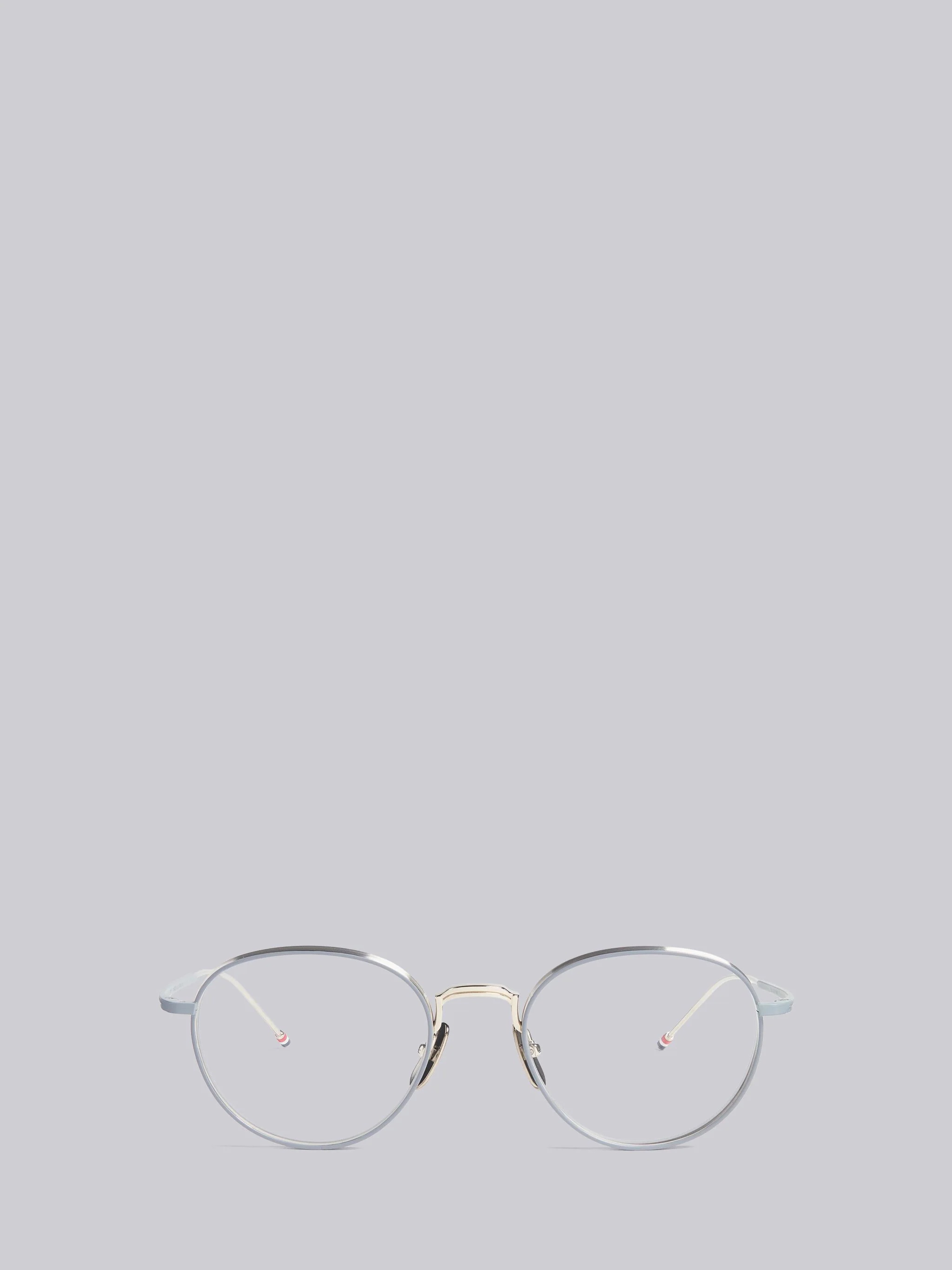 TB119 - Silver and White Gold Pantos Eyeglasses - 1