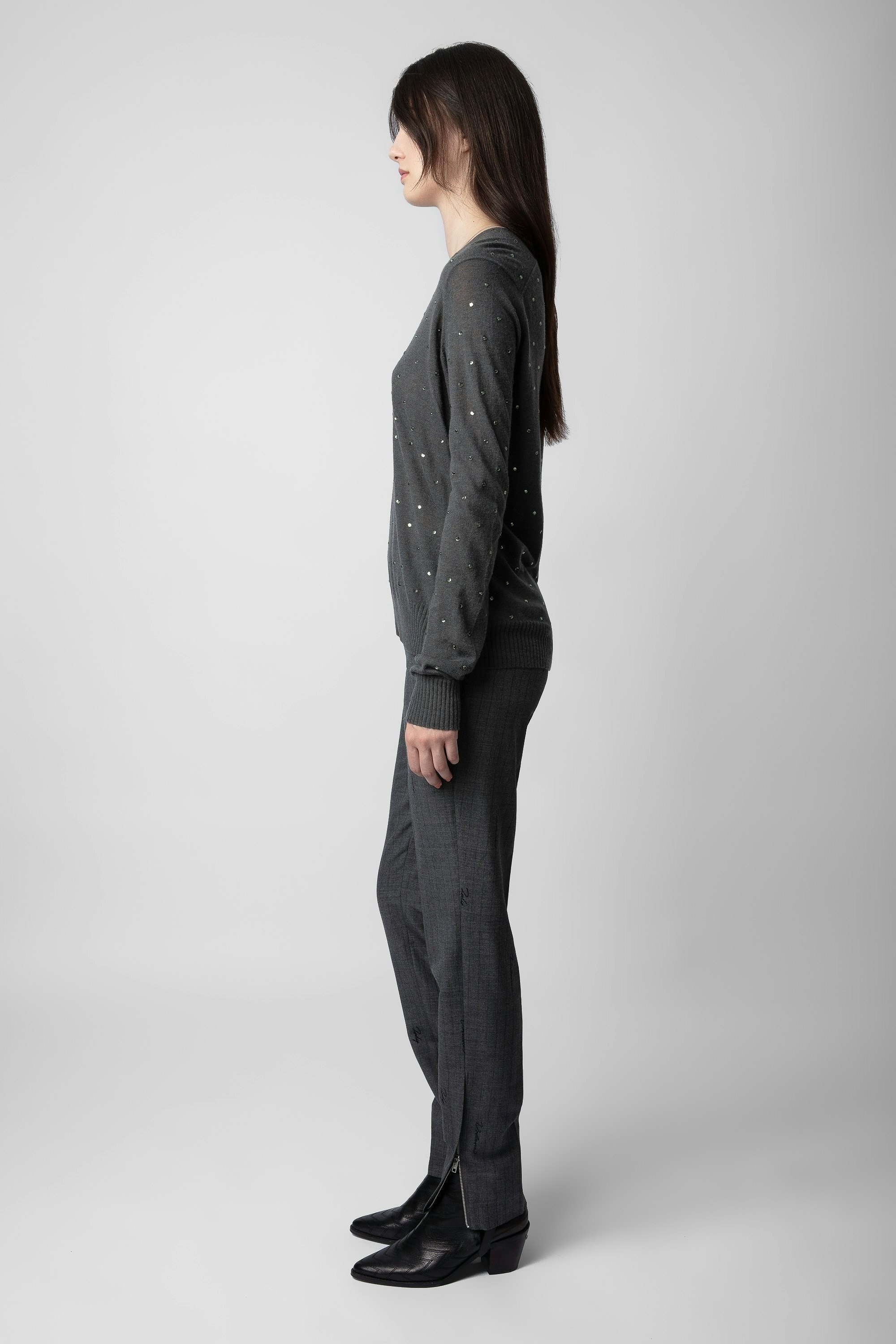 Elya Diamanté Cashmere Sweater - 4