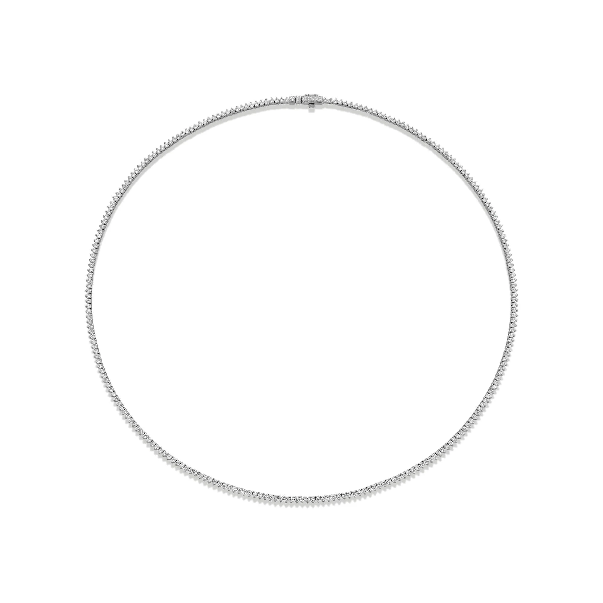 LAB-Created Dainty Diamond Tennis Necklace - 1