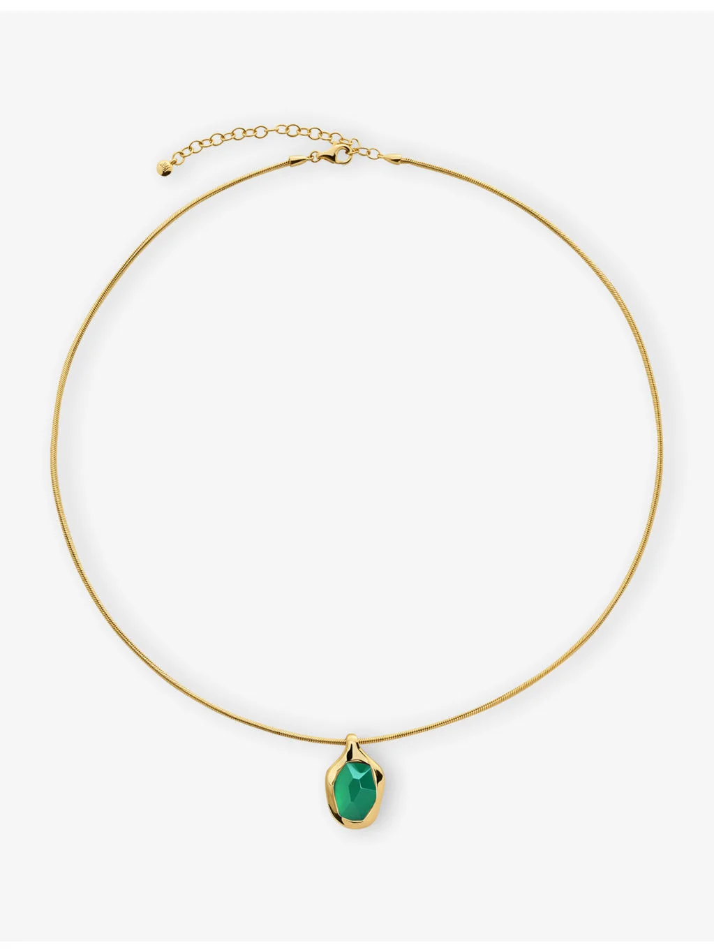 Odyssey 18ct Gold Vermeil-Plated 925 Sterling Silver and Onyx Pendant Necklace - 1