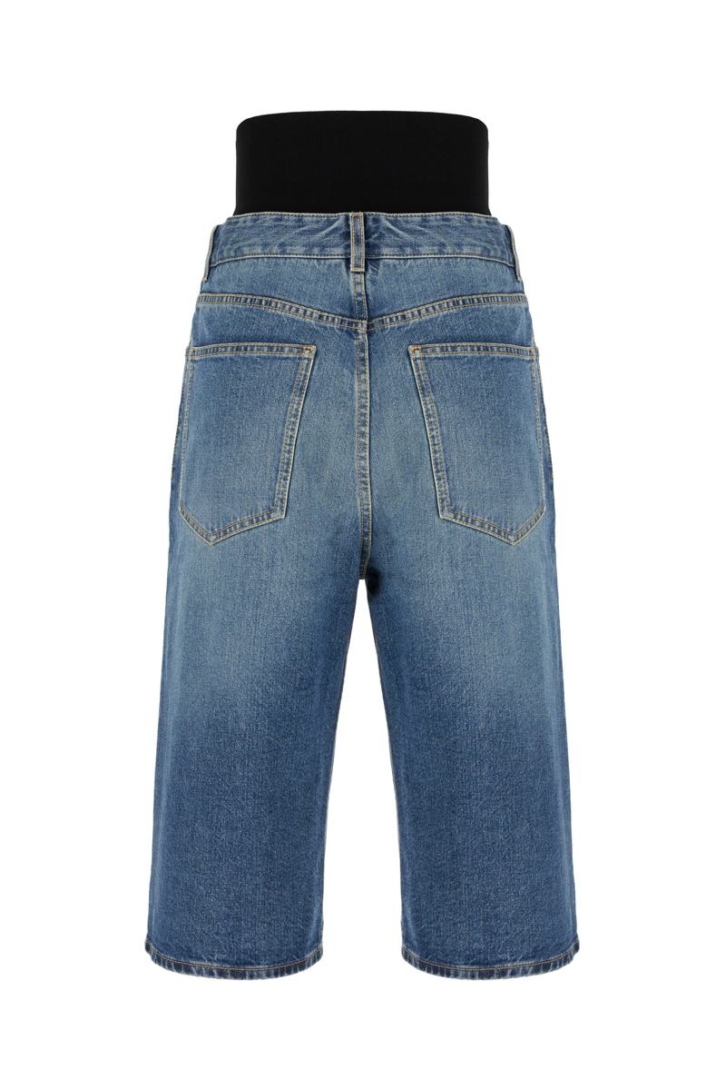 ALAIA Denim bermuda shorts with ribbed band アライア Denim bermuda shorts with ribbed band ALAIA - Nugnes1920